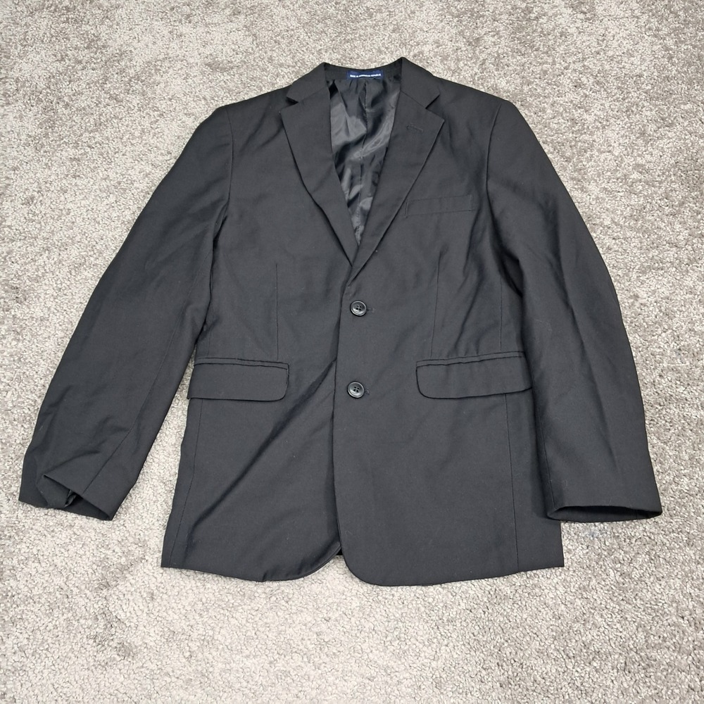 Chaps Womens Black Wool Blend Two Button Blazer Jacket C821106 Size 12 Reg‎